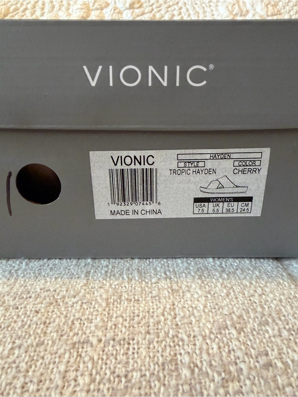 Vionic Red Crossover Platform Slide Sandals - Picture 2 of 6